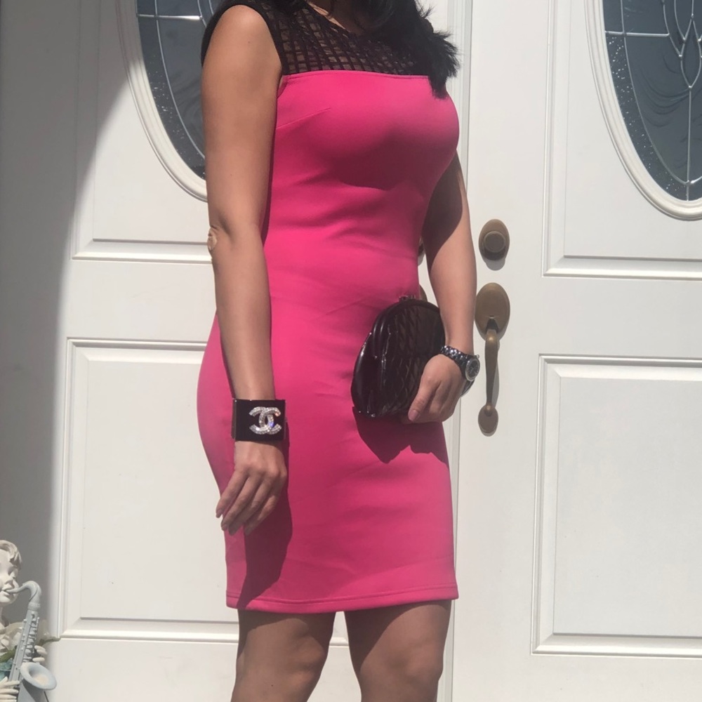 Pink and black dress size S